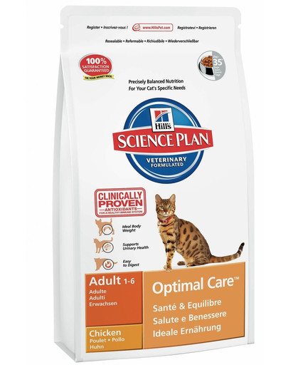 Science Plan Feline Adult Optimal Care Chicken 10 kg