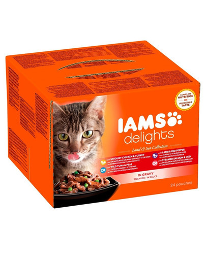 Cat Delights Adult All Breeds Land&Sea In Jelly Pouch 24 X 85 g