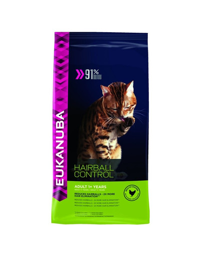 Cat Hairball Control Adult All Breeds Chicken & Liver 0.4 kg