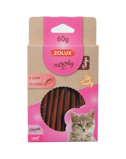 Przysmak MOOKY TWIGS z łososiem 60 g