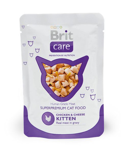 Saszetka kitten 80 g z kurą i serem