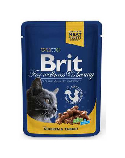 Premium Cat Adult kurczak i indyk saszetka 100g