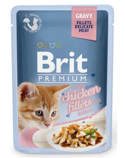 Premium Cat Fillets in Gravy Kitten kurczak 85g