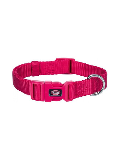 Obroża Premium, S–M: 30–45 cm/15 mm, fuksja