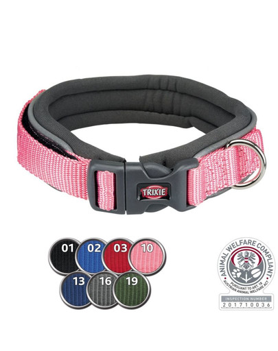 Obroża Premium, z neoprenowym podbiciem, M–L: 42–48 cm/30 mm, grafit