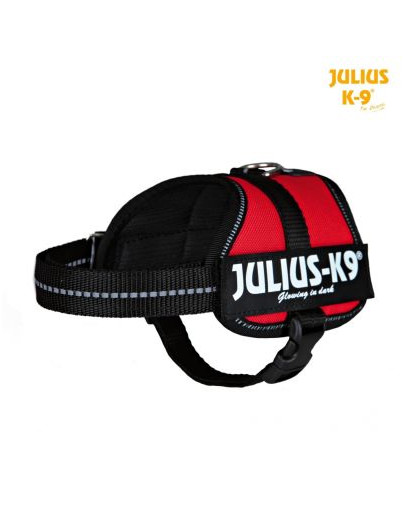 Szelki dla szczeniąt Julius-K9, Czerwone, 2/XS–S: 33–45 cm