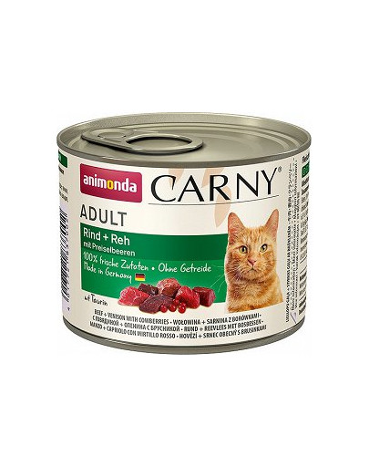 Carny Puszka Kot Wołowina/Sarnina z Borówką 200 g