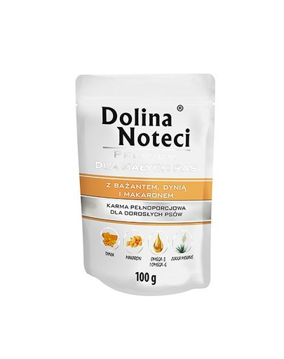 Premium małe rasy z bażantem, dynią i makaronem 100g