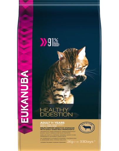 Cat Adult All Breeds Healthy Digestion Lamb & Liver 2 kg