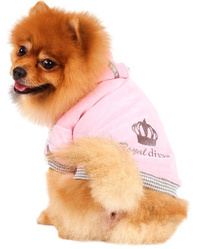 Bluza Royal Divas z kapturem, różowa, M 28-30 cm/41-43 cm
