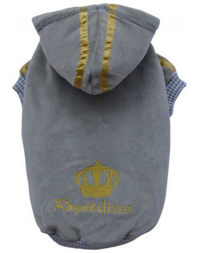 Bluza Royal Divas z kapturem, szara, XXL 36-38 cm/56-58 cm