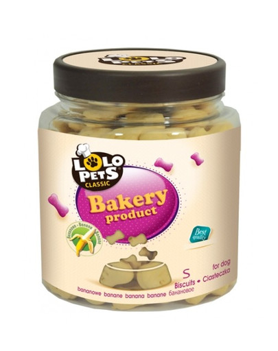 Ciastka dla psa kości S bananowe 210 g