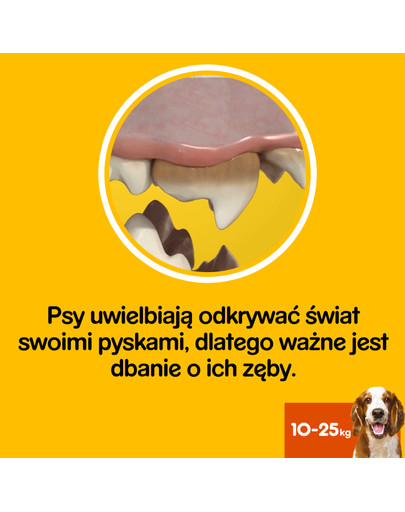 PEDIGREE DentaStix (średnie rasy) przysmak dentystyczny dla psów 112 szt. - 16x180g