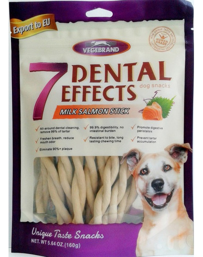 Dental Stick mleczny z łososiem 15 szt./160 g