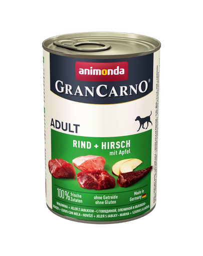 Grancarno wołowina, jeleń i jabłko 400 g