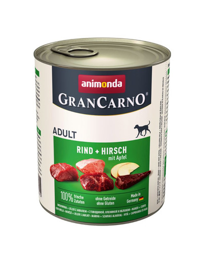 Grancarno z wołowiną, jeleniem i jabłkiem 800 g
