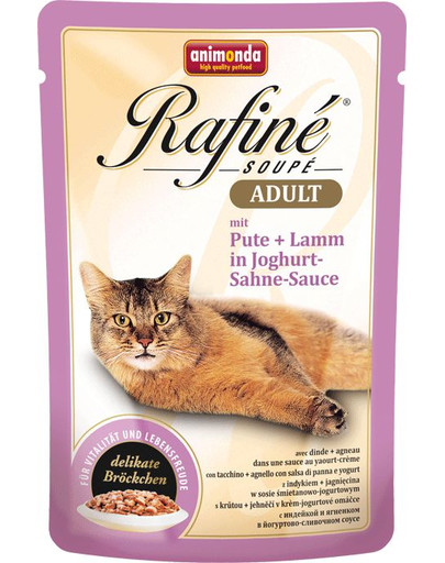 Rafiné Soupé Adult z indykiem i jagnięciną w sosie śmietanowo-jogurtowym 100 g