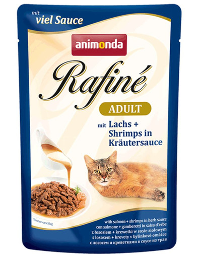 Rafiné Soupé Adult z łososiem i krewetkami w sosie ziołowym 100 g