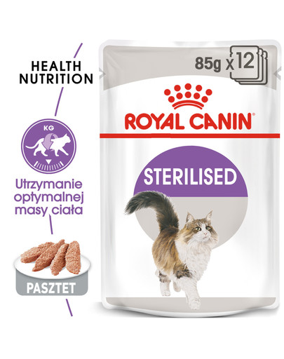 Sterilised 12x85 g pasztet karma mokra - pasztet dla kotów dorosłych, sterylizowanych