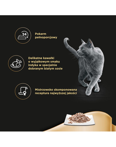 85g Frykas - mokra karma dla kotów z indykiem w białym sosie