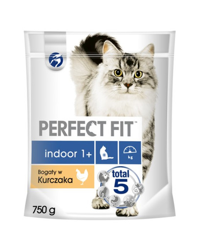 (Indoor 1+) 750g Bogaty w kurczaka - sucha karma dla kotów żyjących w domu