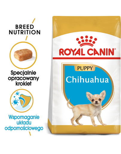 Chihuahua junior 1.5 kg karma sucha dla szczeniąt do 10 miesiąca rasy Chihuahua