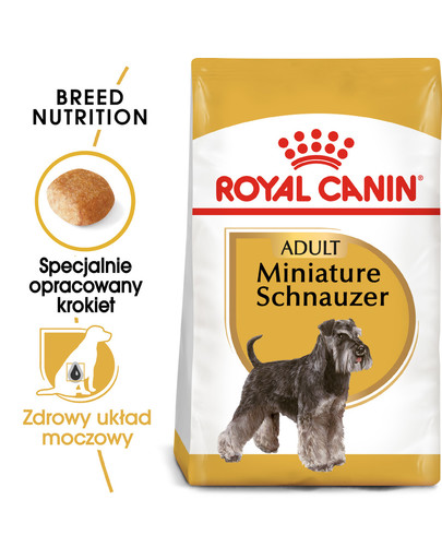 Miniature Schnauzer Adult 7.5 kg karma sucha dla psów dorosłych rasy schnauzer miniaturowy