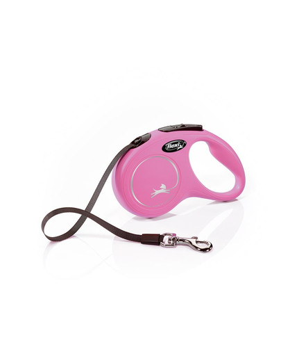 Smycz New Classic S Taśma 5 m do 15 kg
