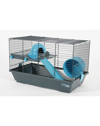 Klatka Indoor 50 cm szaro-niebieska