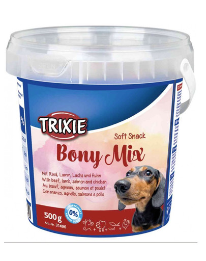 Miękkie przekąski dla psa kostki mix 500 g