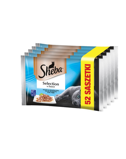 Selection in Sauce 52x85 g mokra karma dla kotów w sosie 4 smaki rybne