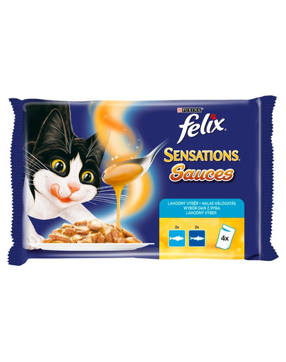 Sensations Sauce Surprise 4x100g: łosoś morski, sardynki z marchewką