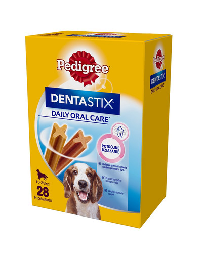 DentaStix (średnie rasy) przysmak dentystyczny dla psów 28 szt. - 4x180g