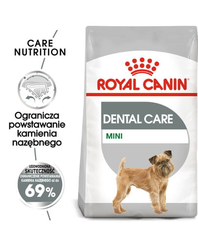 Mini Dental Care karma sucha dla psów dorosłych, ras małych, redukująca powstawanie kamienia nazębnego 1 kg