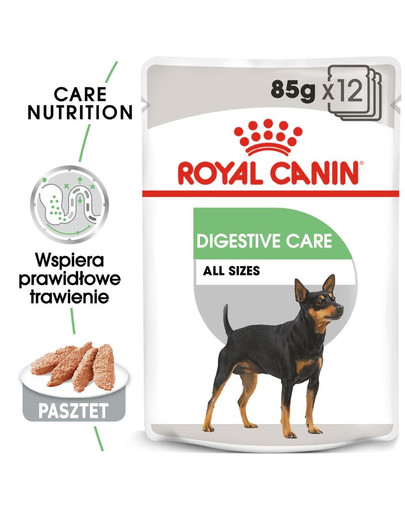 Digestive Care karma mokra - pasztet dla psów dorosłych o wrażliwym przewodzie pokarmowym 12 x 85 g