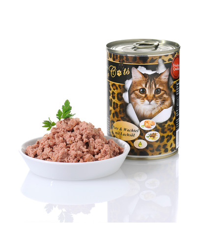 Indyk przepiórka i olej z łososia 400 g