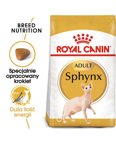 Sphynx Adult karma sucha dla kotów dorosłych rasy sfinks 10 kg