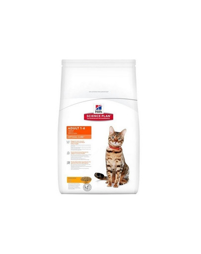 Science Plan Feline Adult Optimal Care Chicken 5 kg