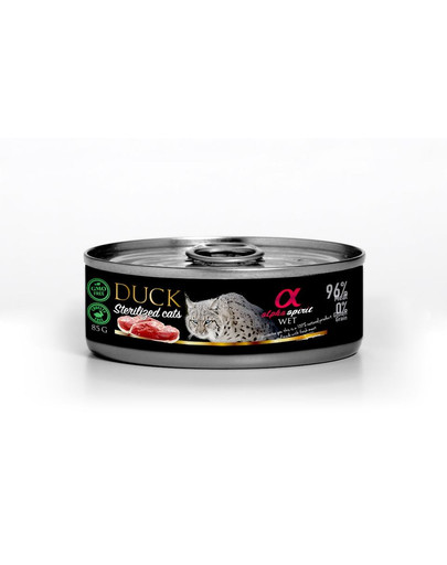 Duck for sterilised cats kaczka koty sterylizowane 85 g