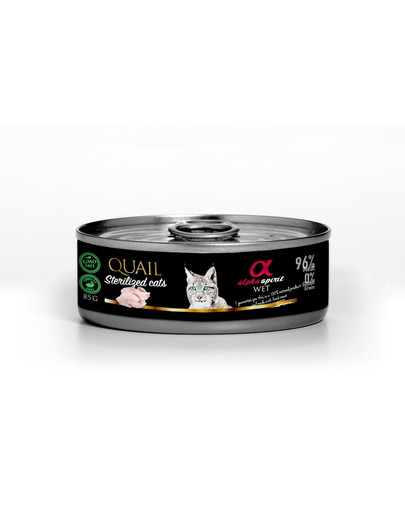 Quail for sterilised cats Przepiórka koty sterylizowane 85 g