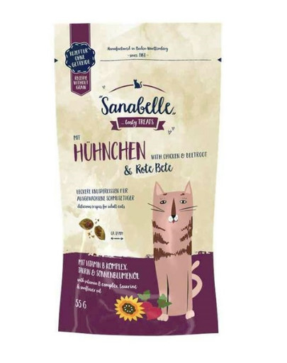 SANABELLE Crispies Przekąska kurczaka i burak 55 g