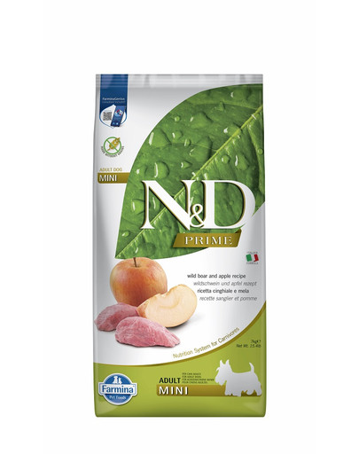 FARMINA N&D Prime Boar & Apple Adult Mini 7 kg karma dla psów małych ras