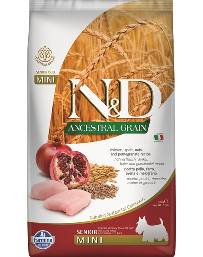 N&D Low Grain Chicken & Pomegranate Senior Mini & Medium 2.5 kg