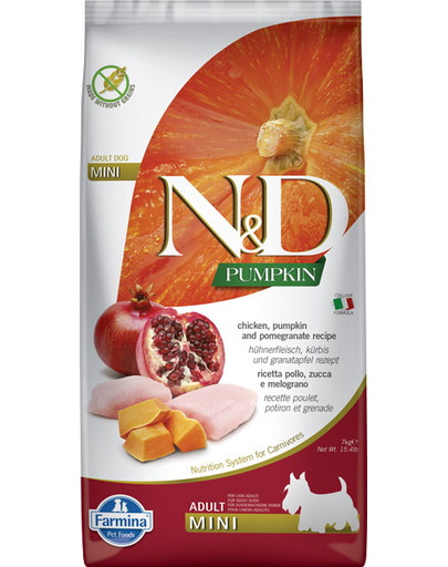 N&D Pumpkin chicken&pomegranate adult mini 7 kg