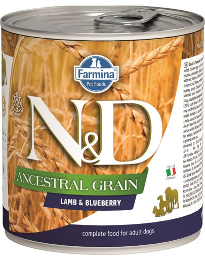 N&D Ancestral grain dog lamb & blueberry 285 g