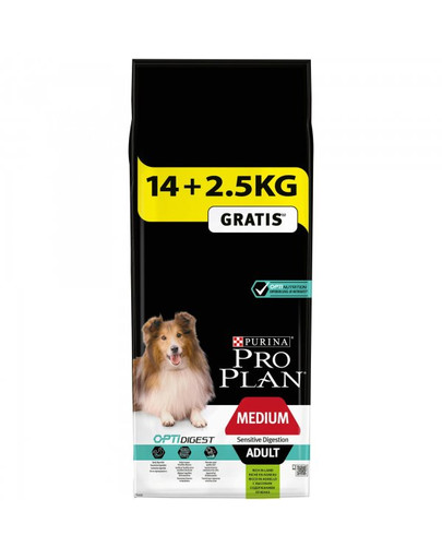 Pro Plan Dog Medium Adult Opti Digest 14 + 2,5 kg