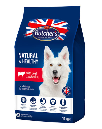 BUTCHER'S Natural&Healthy z wołowiną 10 kg