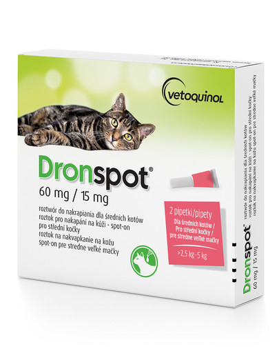 Dronspot dla średnich kotów 60 mg/ 15 mg