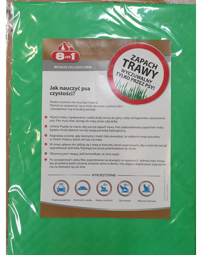 Maty do nauki czystości zapach trawy