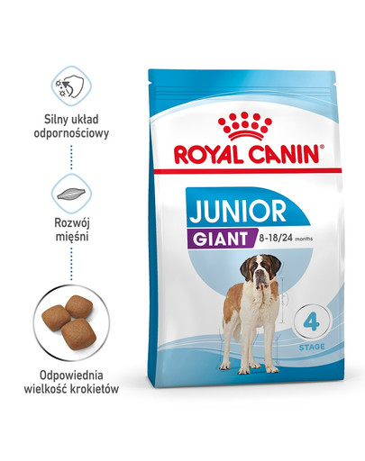 Giant Junior 3,5 kg karma sucha dla szczeniąt od 8 do 18/24 miesiąca życia, ras olbrzymich